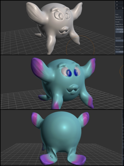 3D sculpture of a water type pokemon-inspired creature